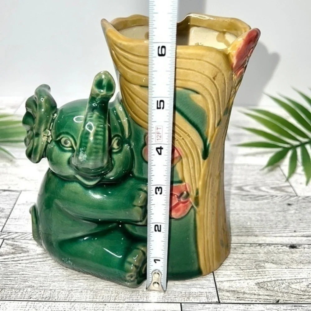 N/A green majolica